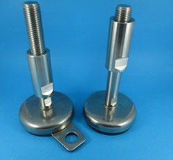 Adjustable feet with hygienic bases